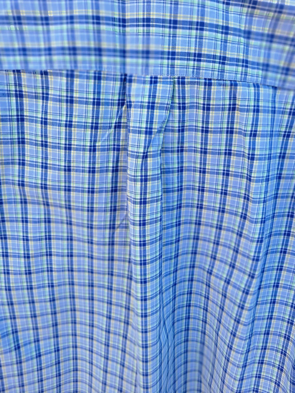 Ralph Lauren Light Blue Plaid Short-Sleeve Button-Down Shirt